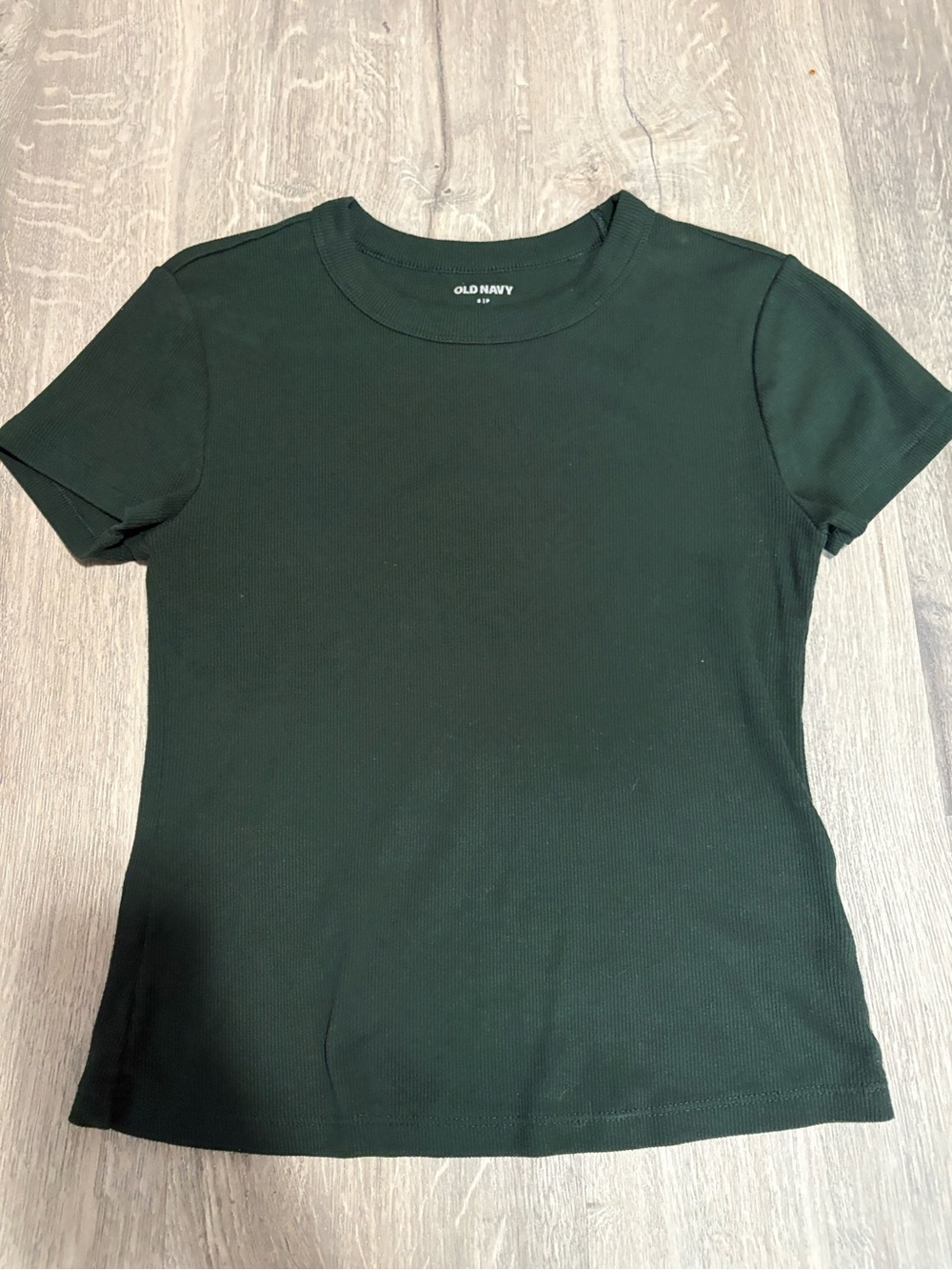 3 for $25 Old Navy Women's Dark Green Ribbed Crewneck Tee size small